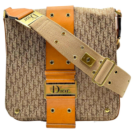 Christian Dior Crossbody Bag Tan Trotter Monogram