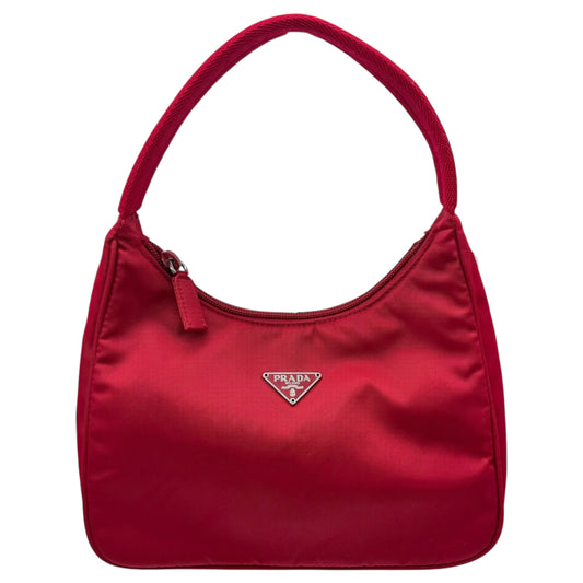 Prada Red Nylon Small Shoulder Bag
