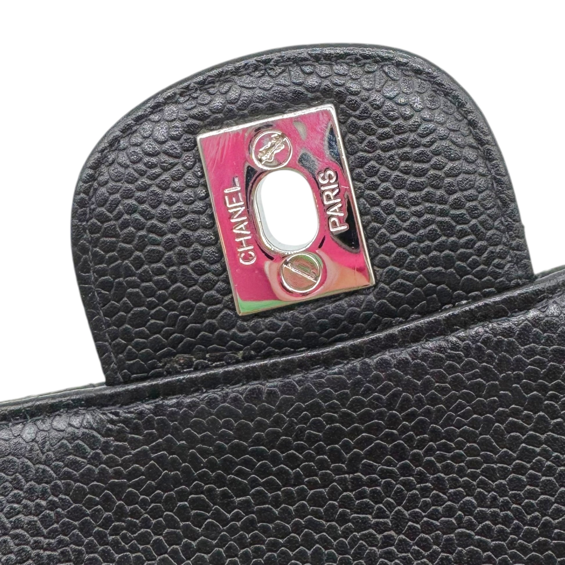 Chanel Black Caviar Leather Medium Flap Bag