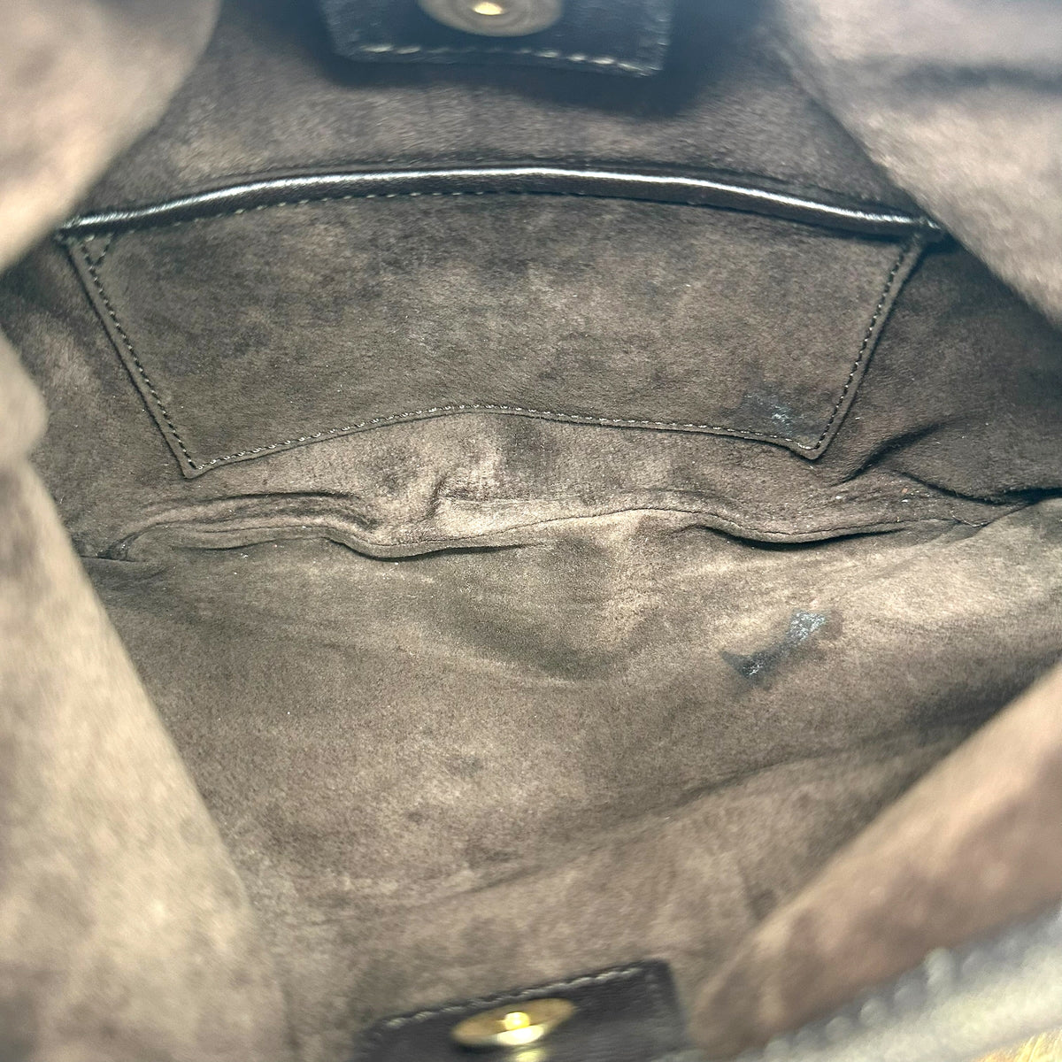Yves Saint Laurent Small St. Tropez Bag Red Brown Suede