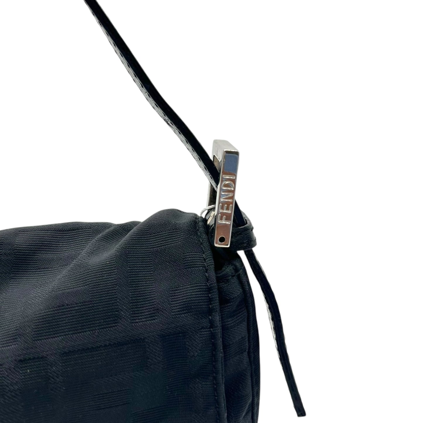 Fendi Black Nylon Zucca Monogram Baguette Bag - Outfit Repeater