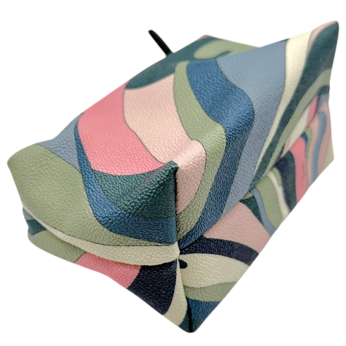 Emilio Pucci Pink & Gray Printed Coated Canvas Pochette Bag