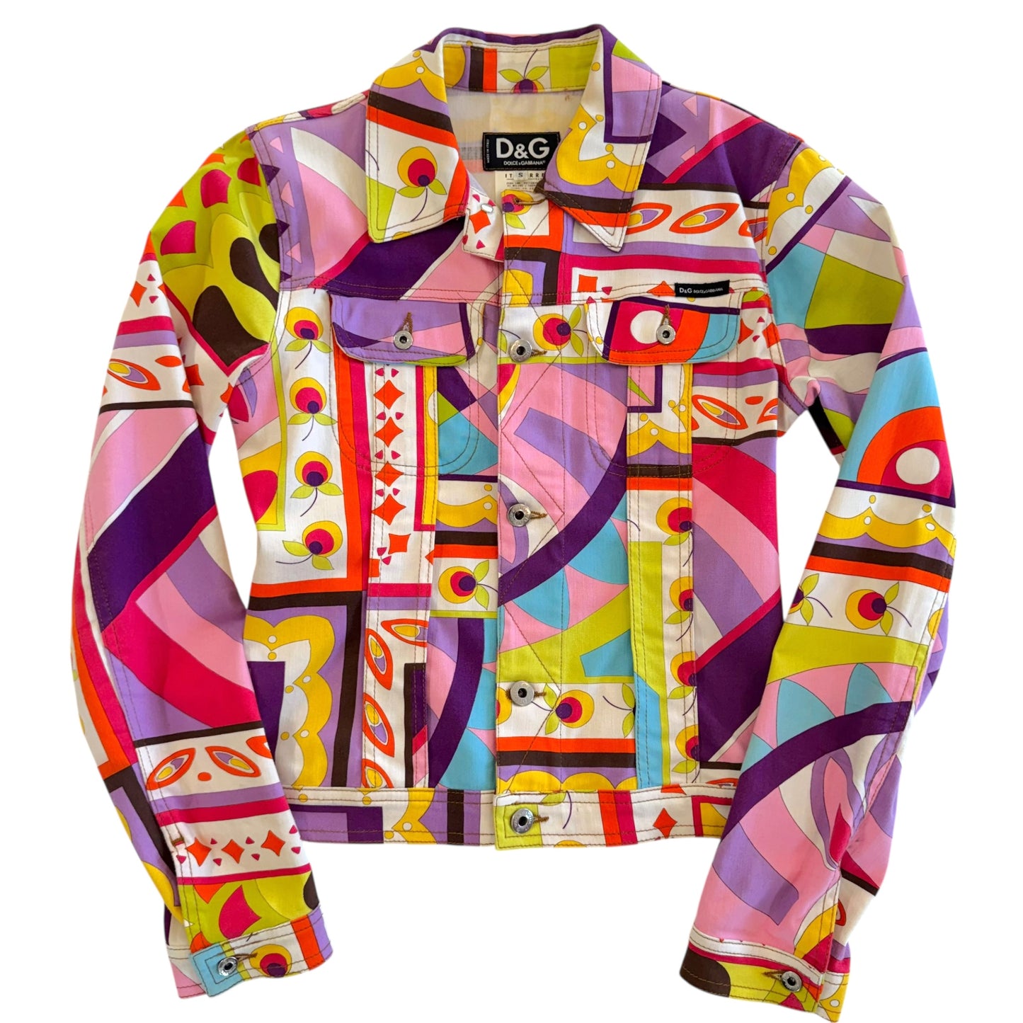 Dolce & Gabbana Multicolor Printed Jacket Pants Set