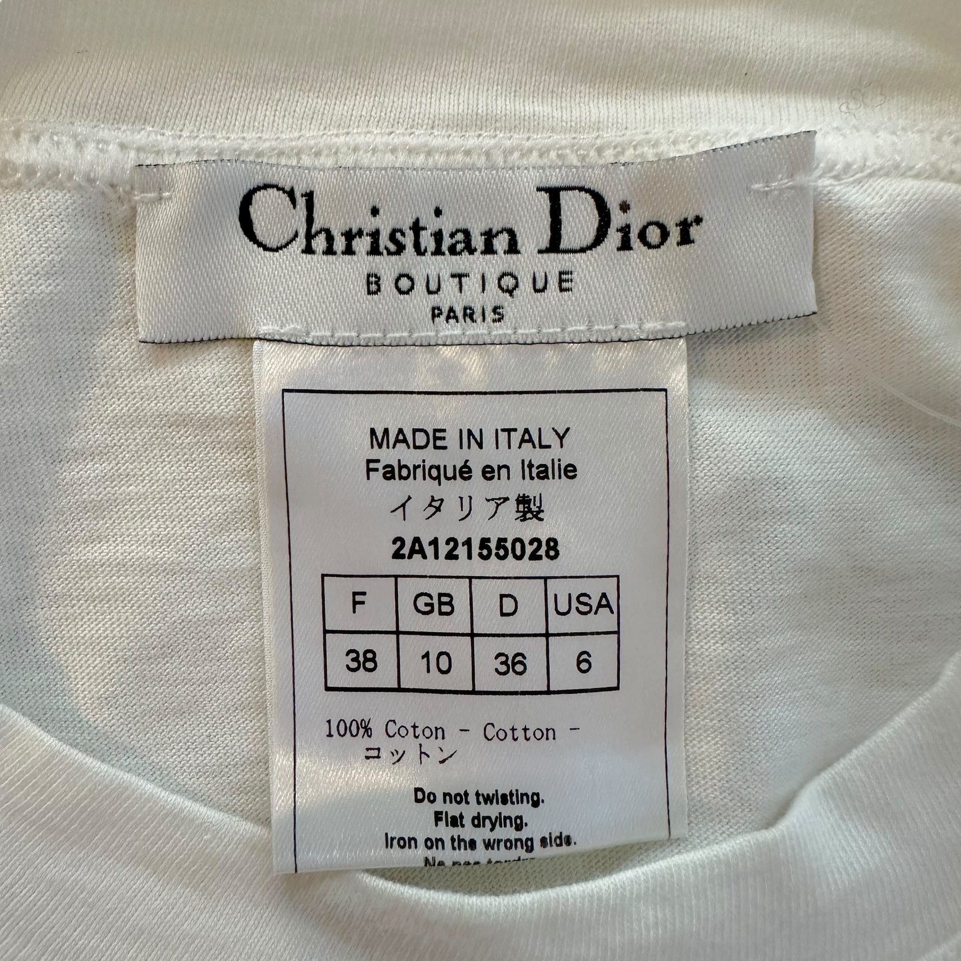Christian Dior F/W 2002 J'Adore Dior Mermaid T-Shirt White - Outfit Repeater