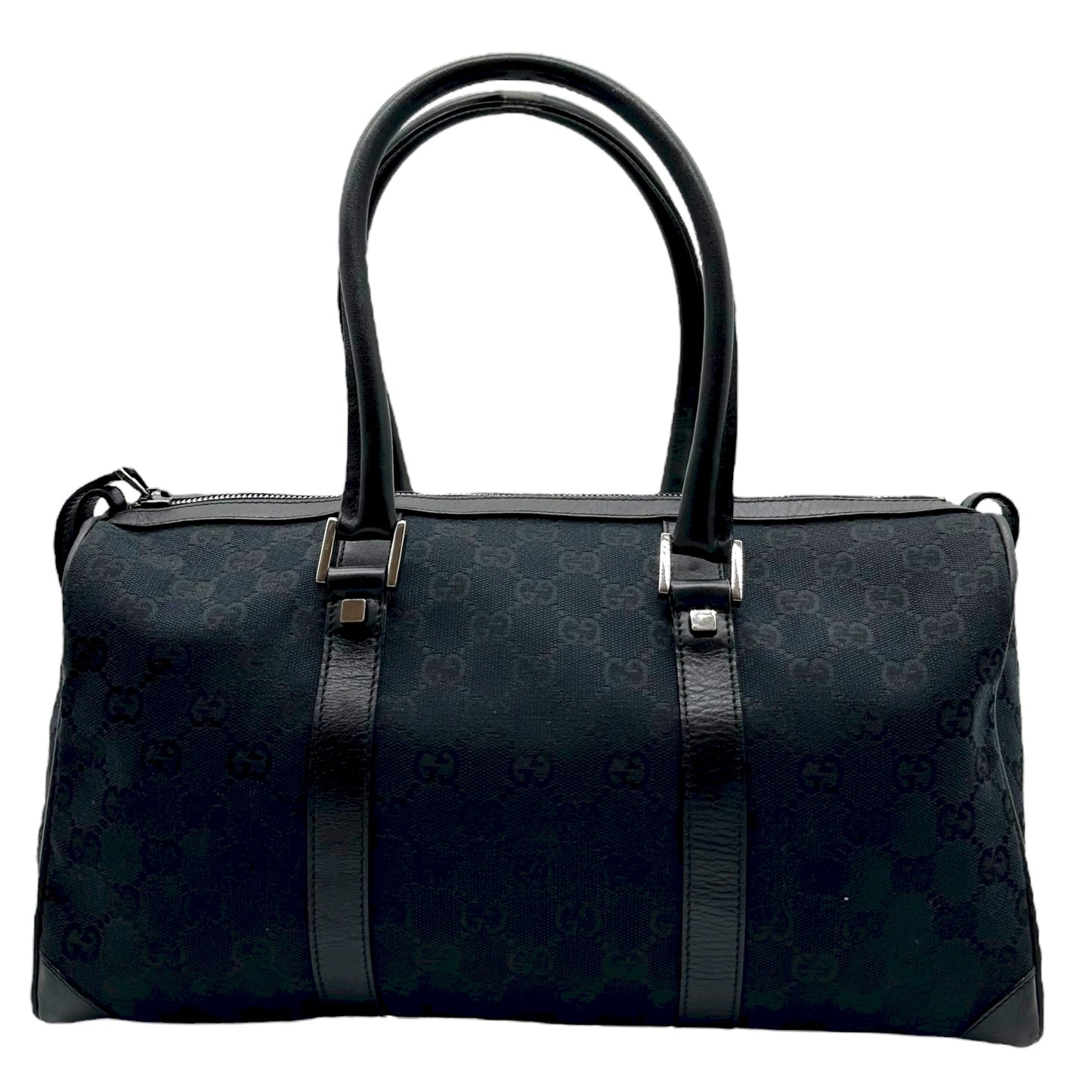 Gucci Black Monogram Boston Shoulder Bag