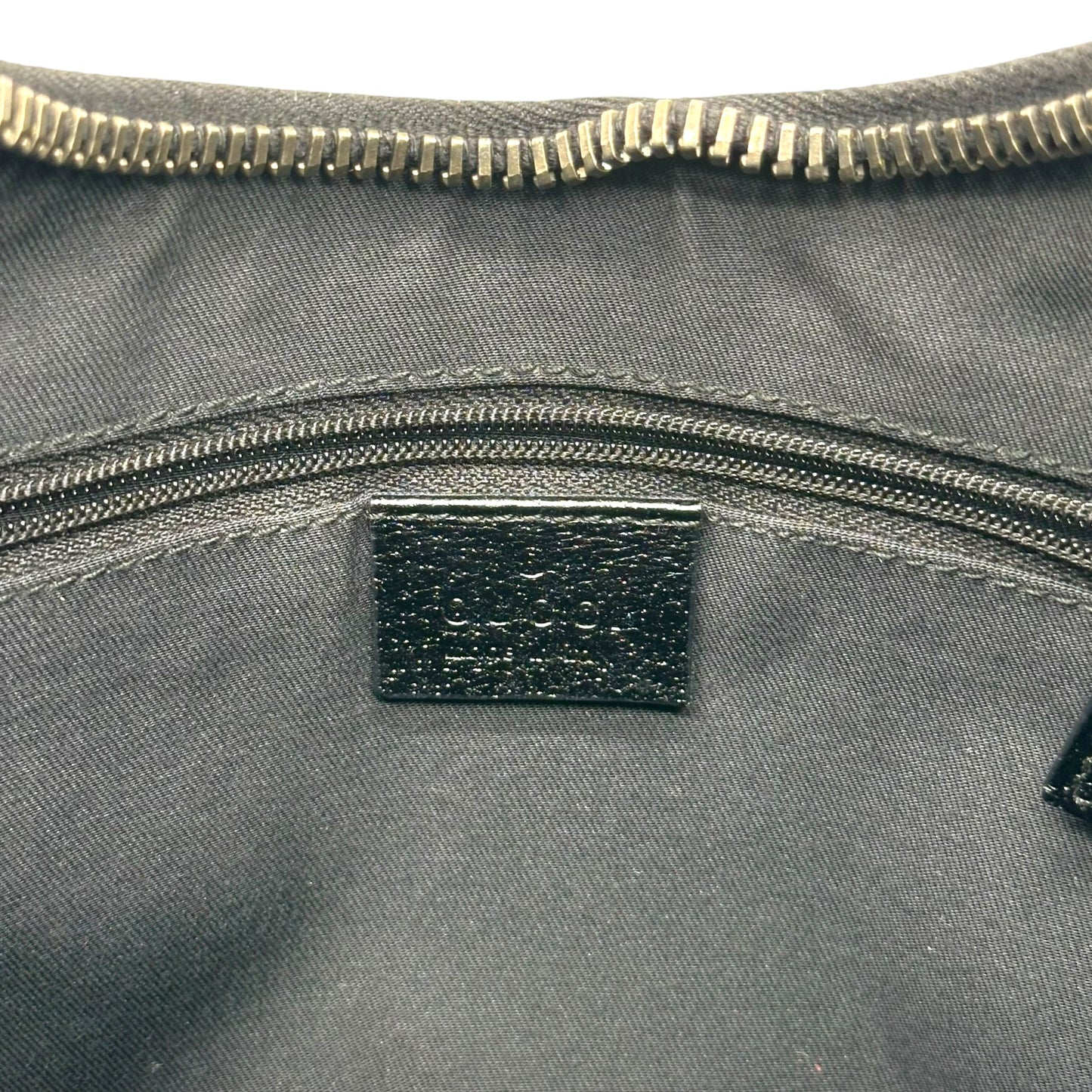 Gucci Black Monogram Canvas Shoulder Bag
