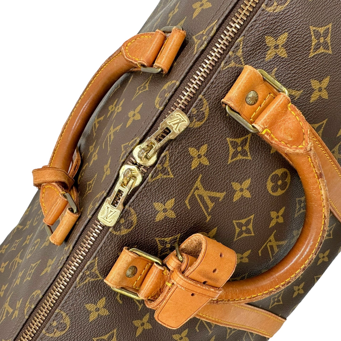 Louis Vuitton Brown Monogram Keepall 55 Duffle Bag - Outfit Repeater