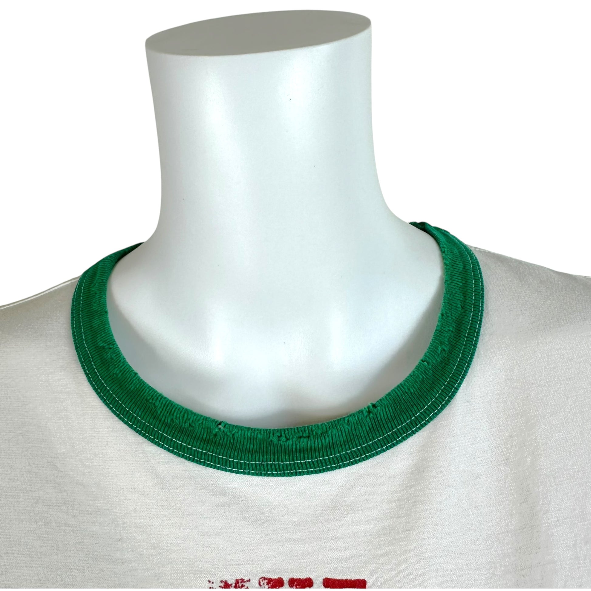 Dsquared2 Logo T-Shirt Red White Green Cotton Crew Neck