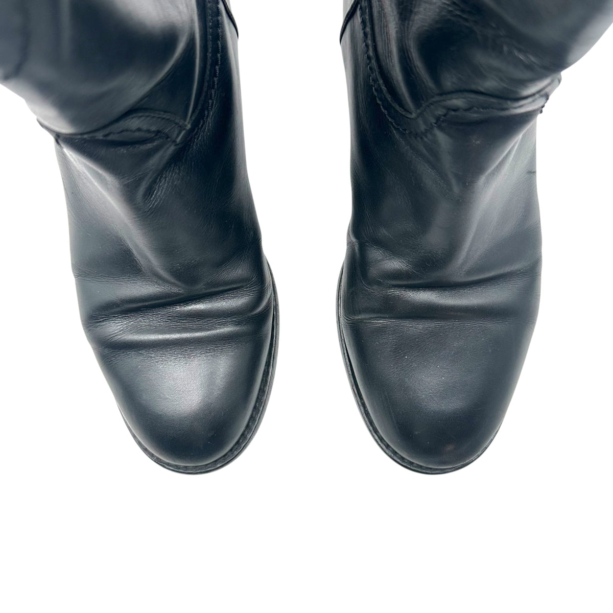 Chanel Black Leather Western Boots with CC Logo