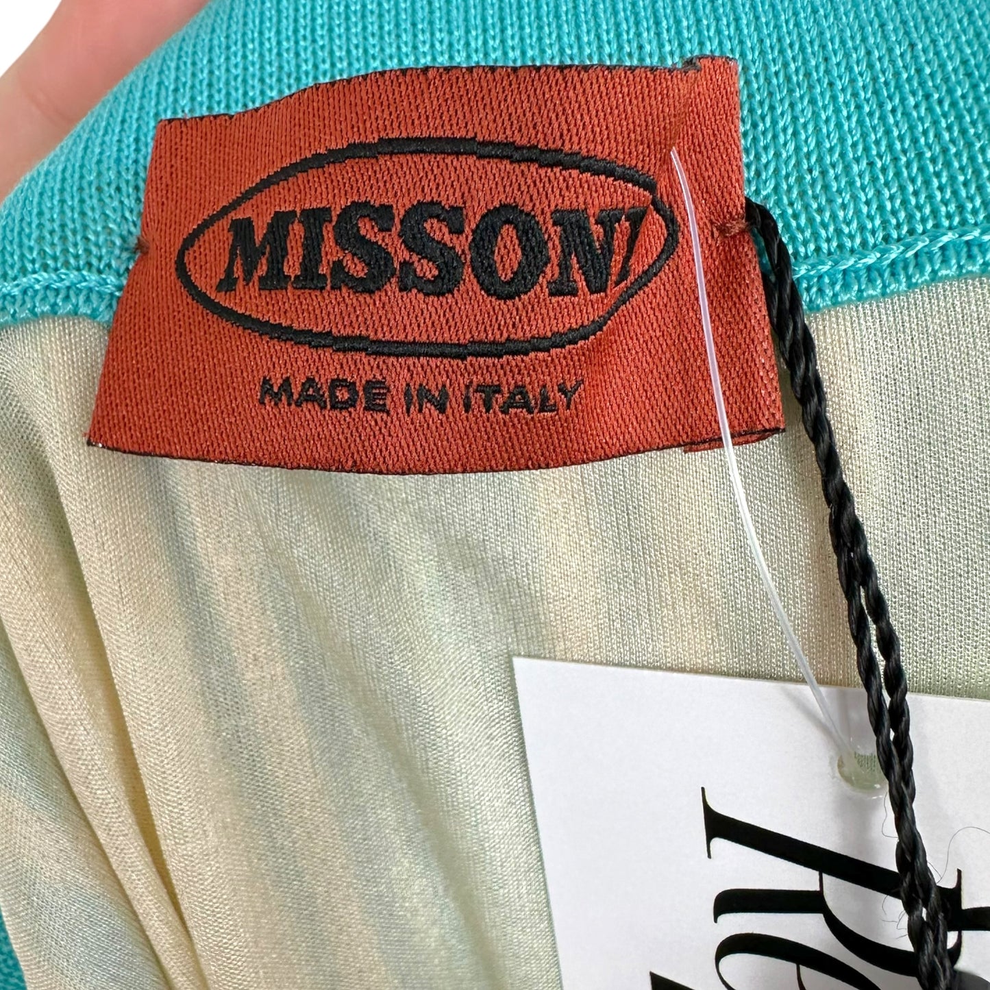 Missoni Turquoise & Ivory Striped Knit Maxi Skirt NEW