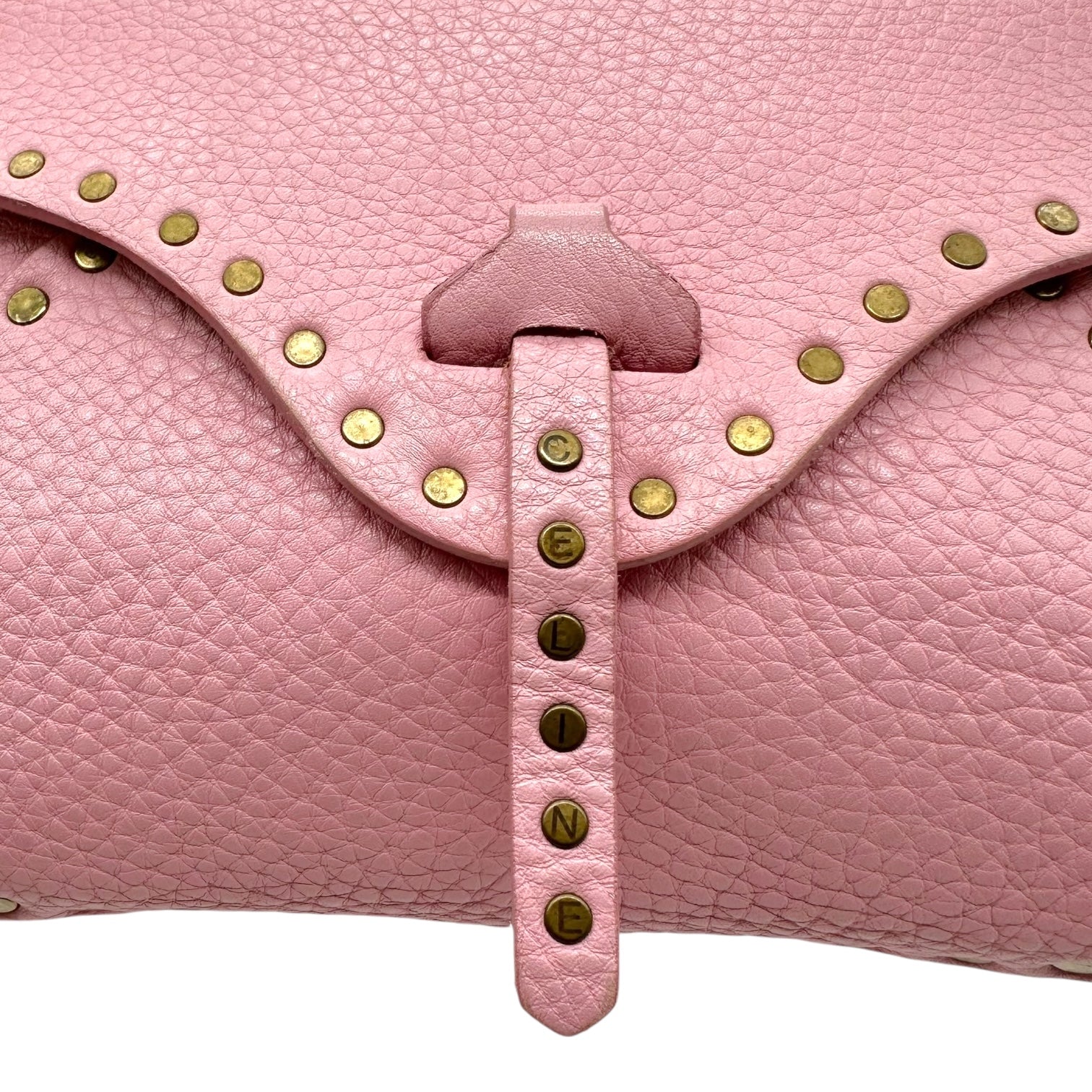 Celine Light Pink Studded Poulbot Bag