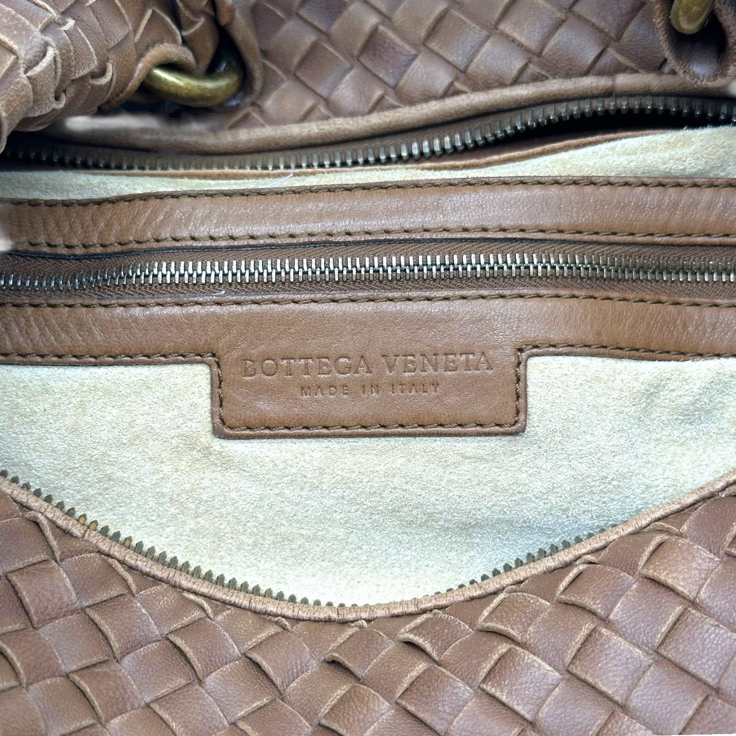 Bottega Veneta Brown Intrecciato Woven Leather Hobo Bag