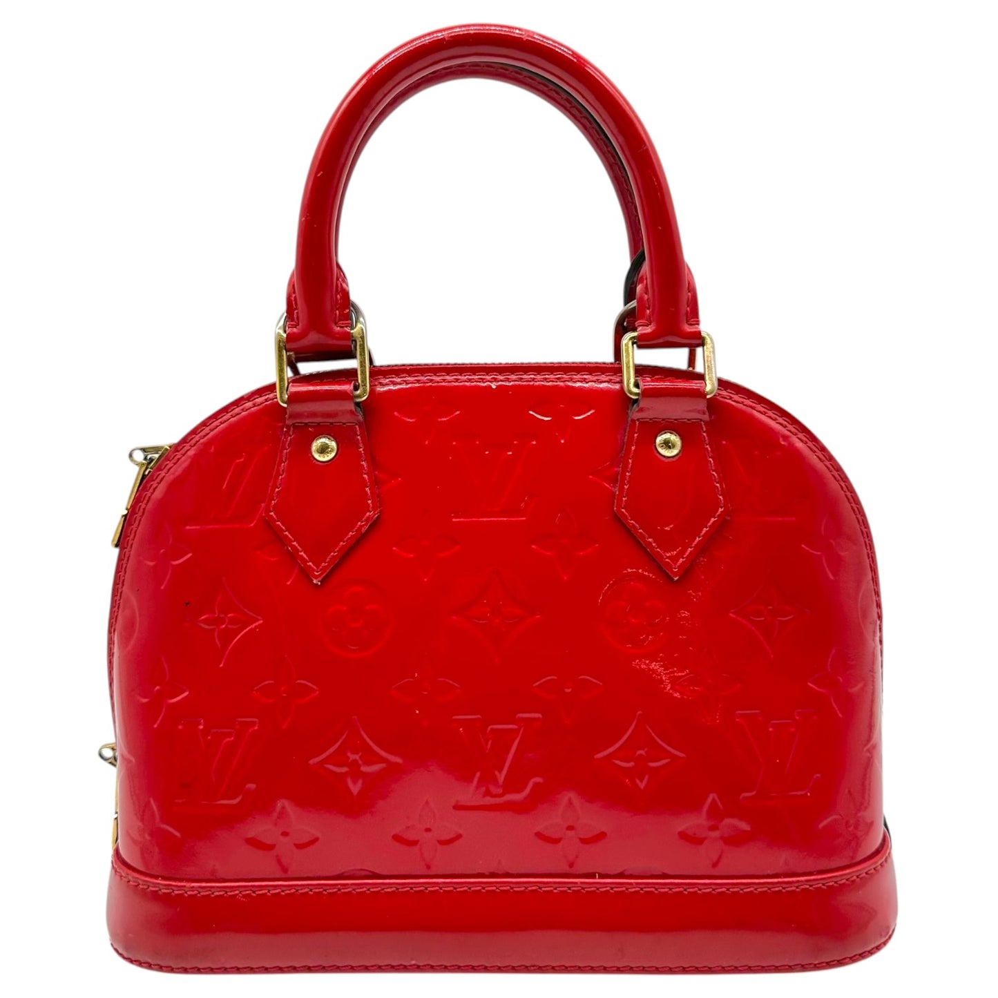 Louis Vuitton Red Patent Vernis Monogram Alma BB 2-Way Bag