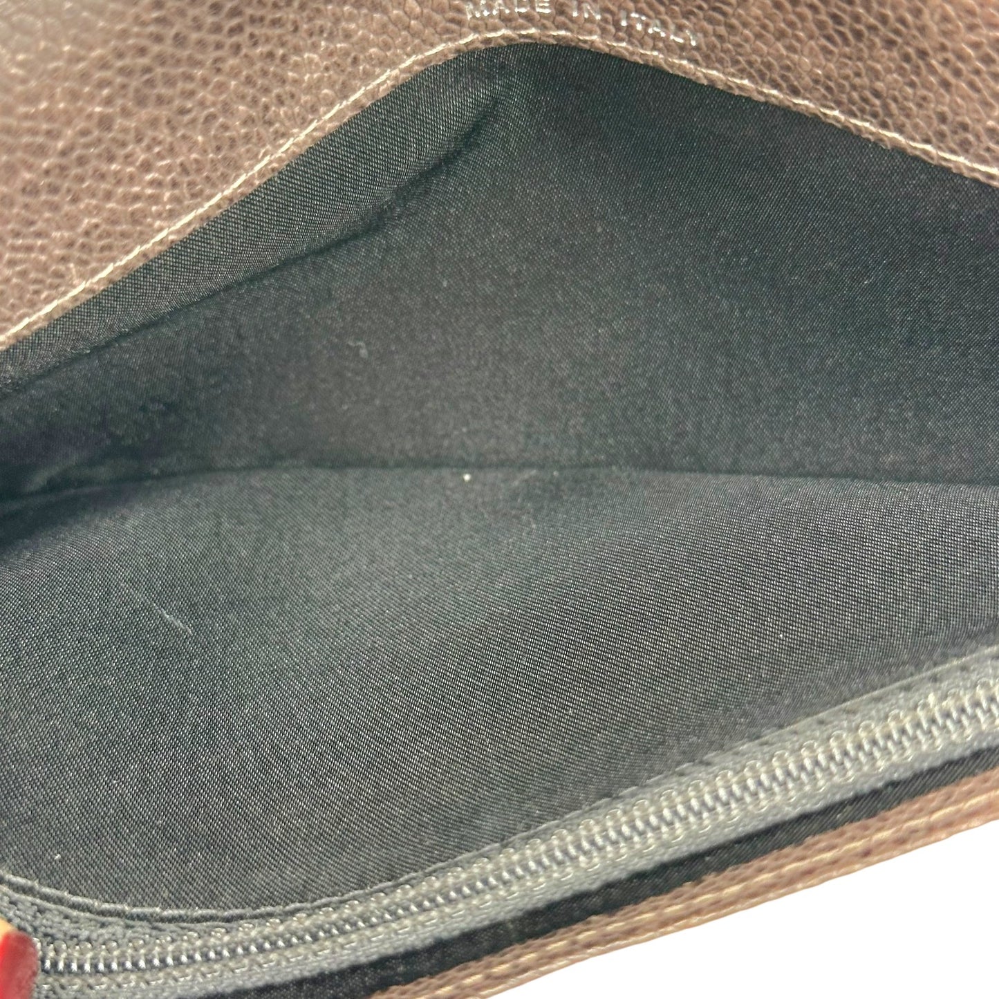 Chanel Brown Caviar Leather Wild Stitch Rechangle Bi-Fold Wallet