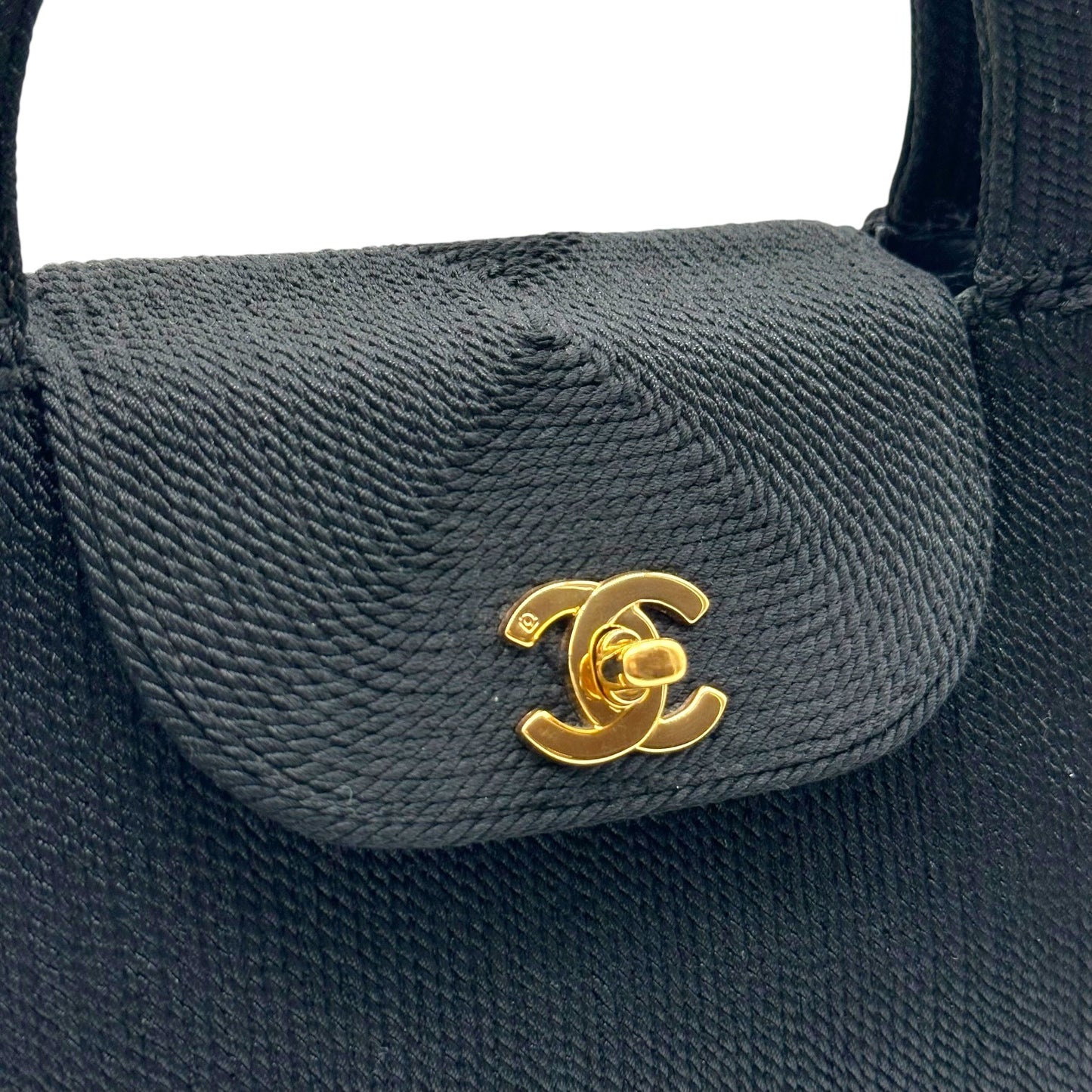 Chanel Black Woven Top Handle Kelly Bag 1997-99