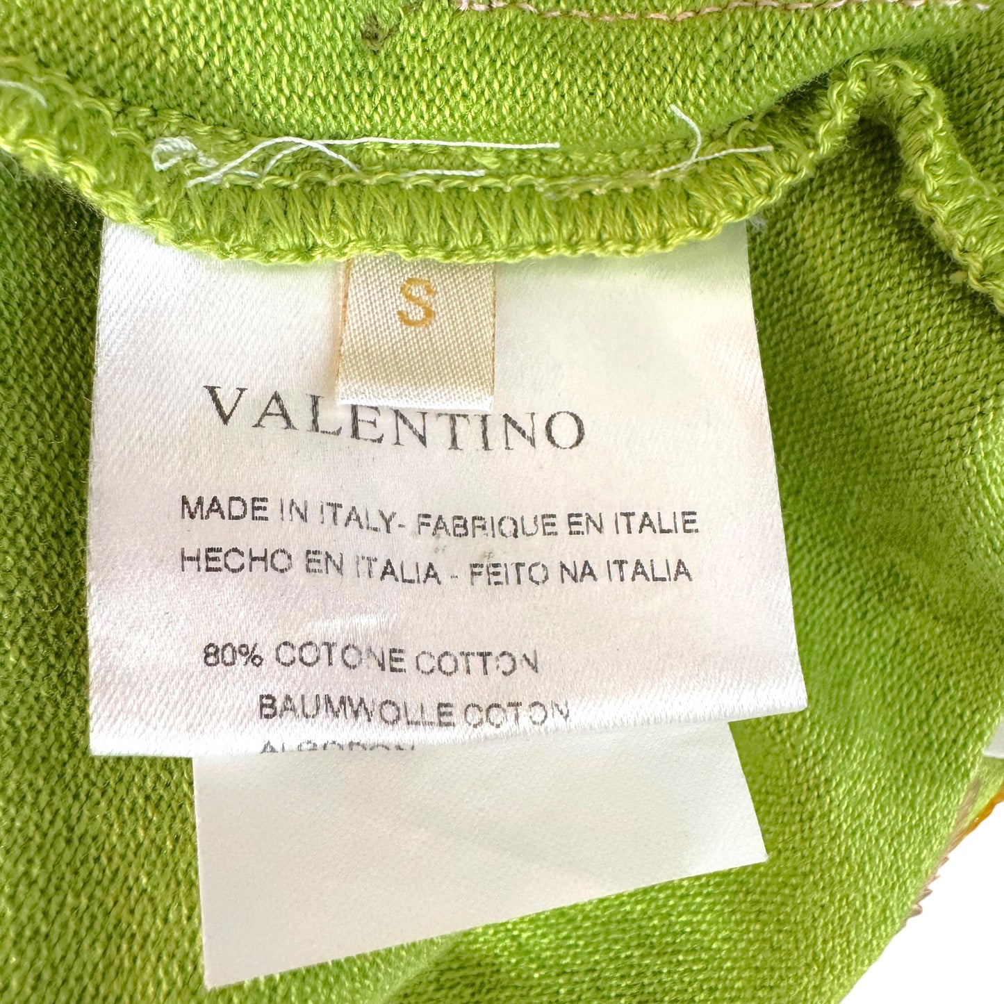 Valentino Garvani Green Floral Beaded & Sequin Knit Tank Top