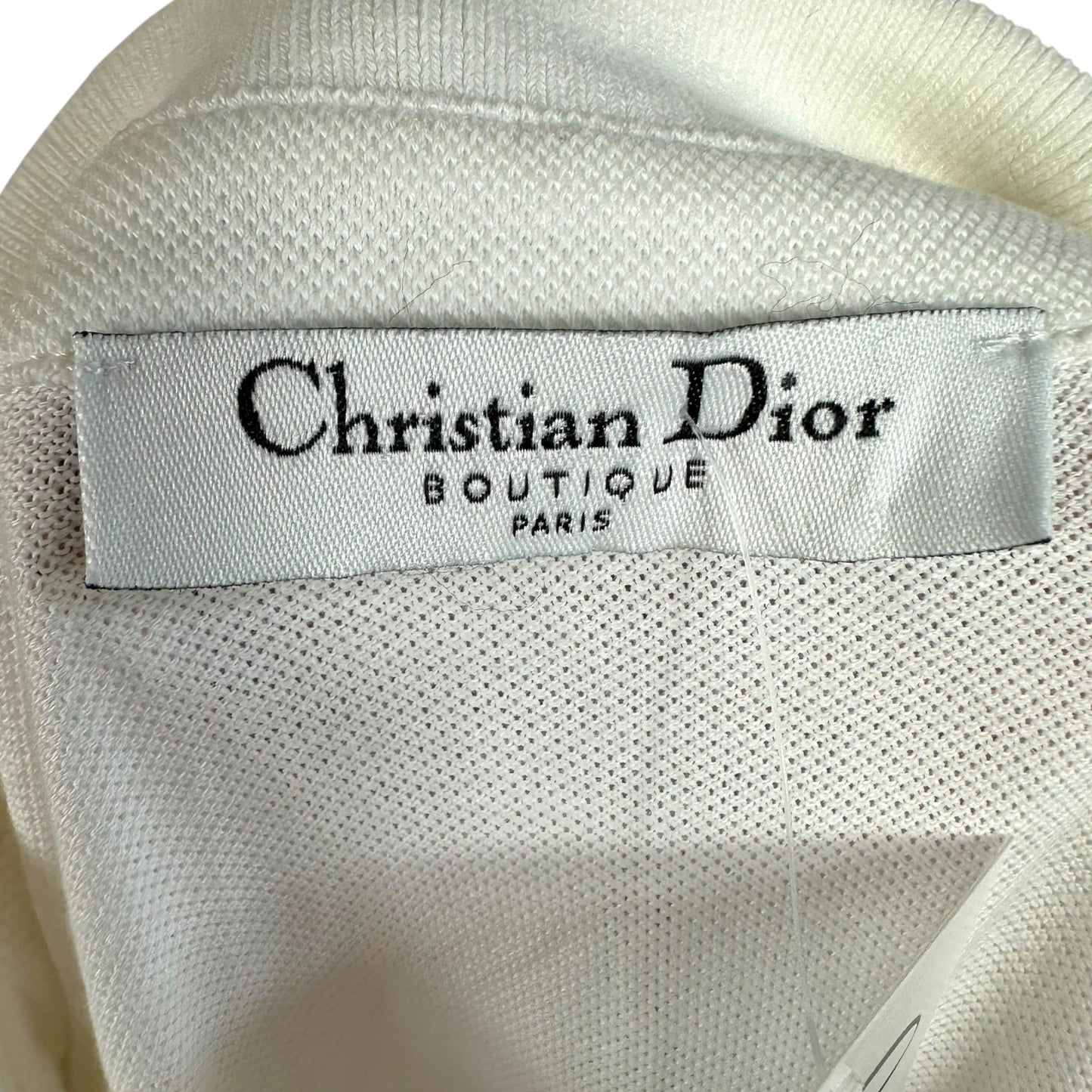 Christian Dior F/W 2004 Blue & White Embroidered Logo Polo Belted Mini Dress