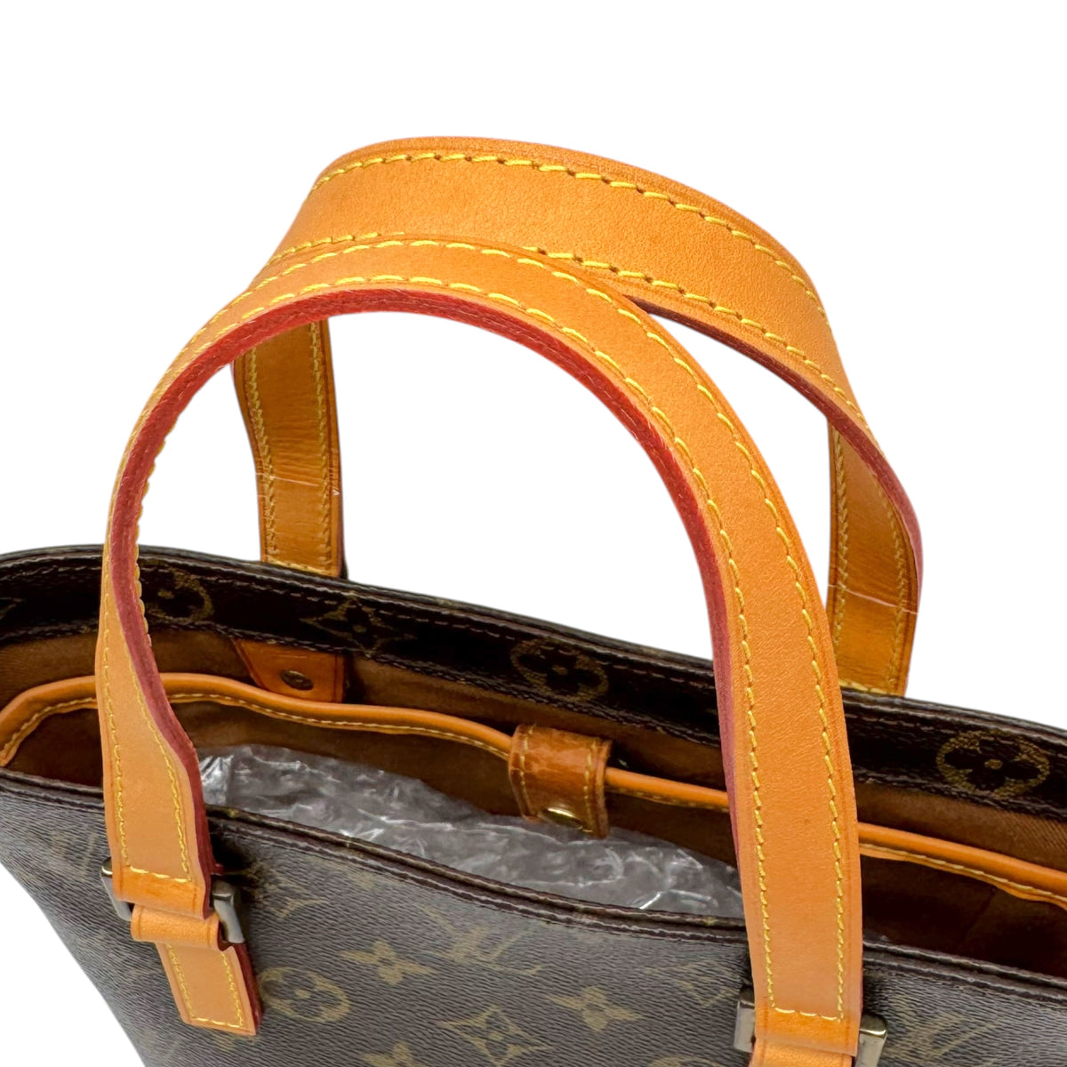 Louis Vuitton Mini Tote Handbag Brown Monogram Canvas
