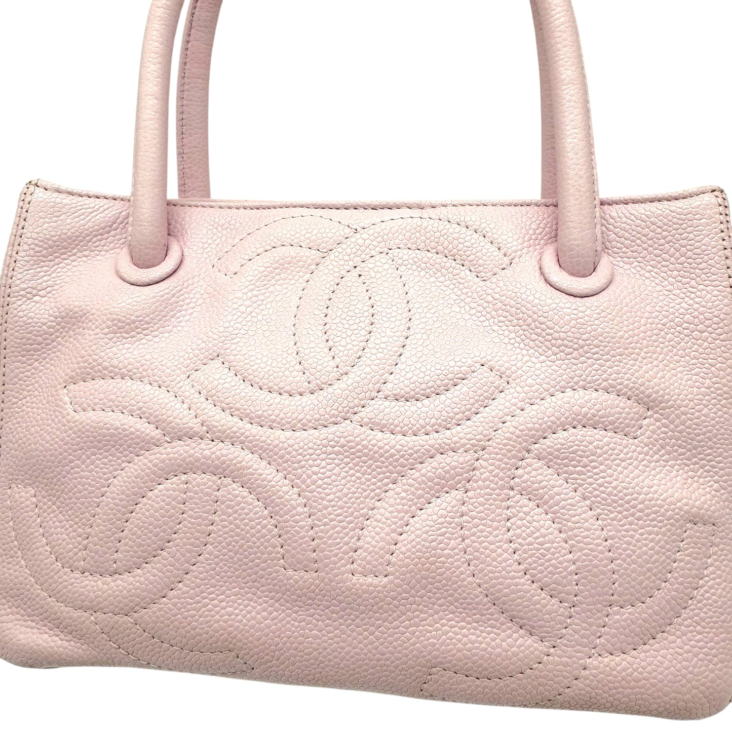 Chanel Pink Caviar Leather Triple CC Logo Mini Bag 2004-05 - Outfit Repeater
