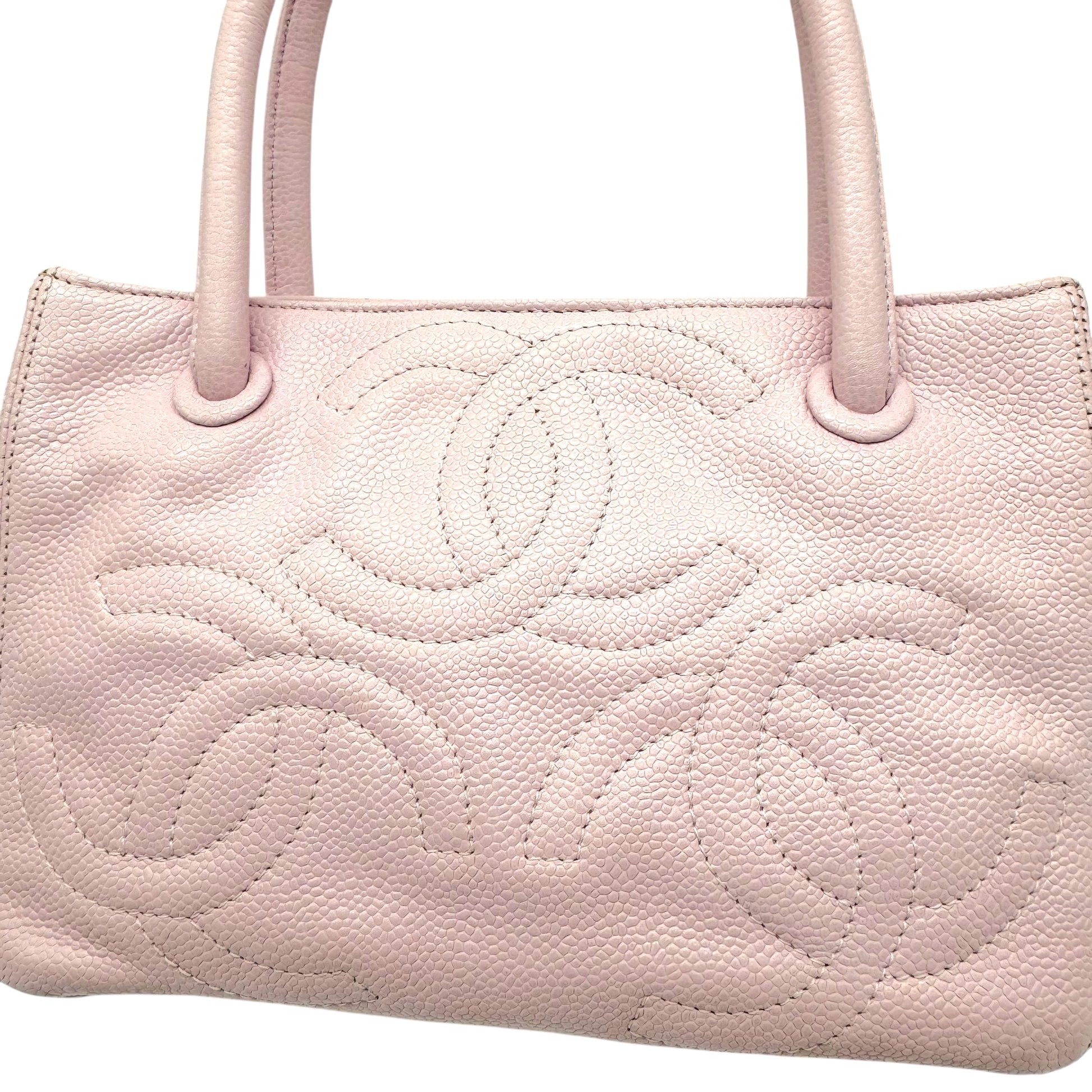 Chanel Pink Caviar Leather Triple CC Logo Mini Bag 2004-05 - Outfit Repeater