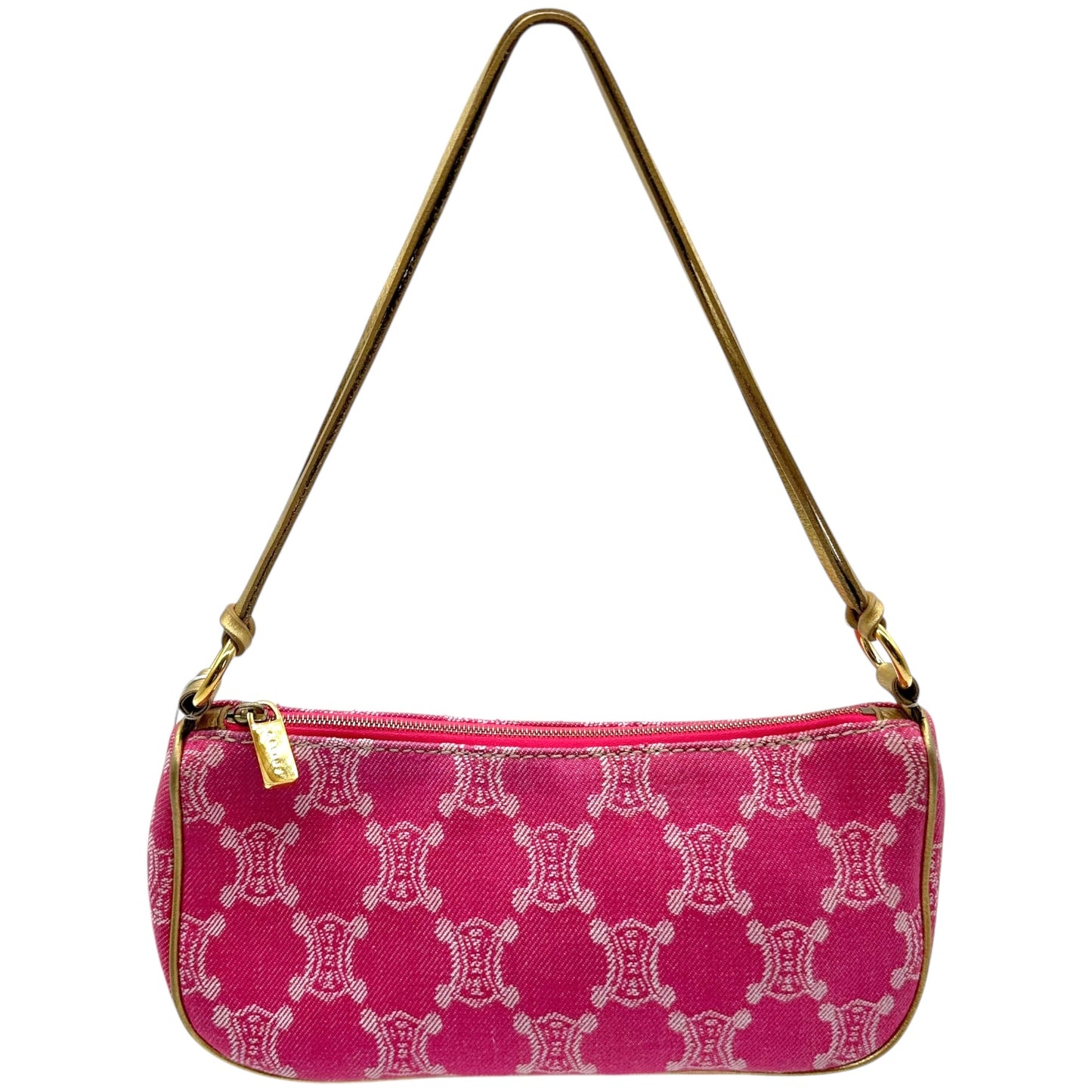 Celine Pink Denim Monogram Pochette Bag - Outfit Repeater