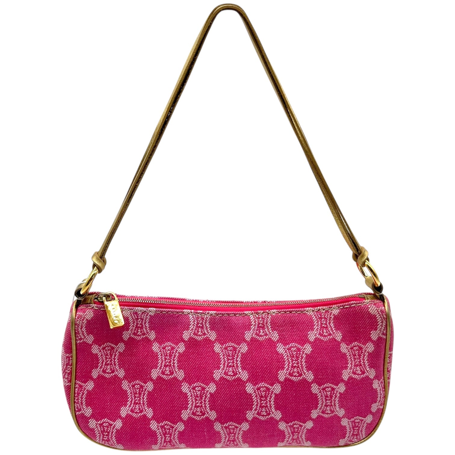 Celine Pink Denim Monogram Pochette Bag - Outfit Repeater