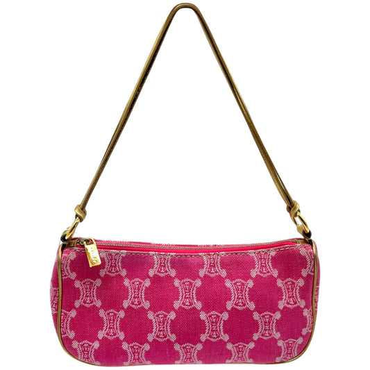 Celine Pink Denim Monogram Pochette Bag - Outfit Repeater