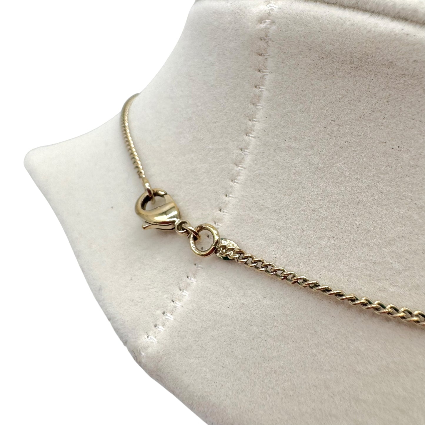 Chanel Pink & Black Lace Logo Larait Charm Necklace Autumn 2006