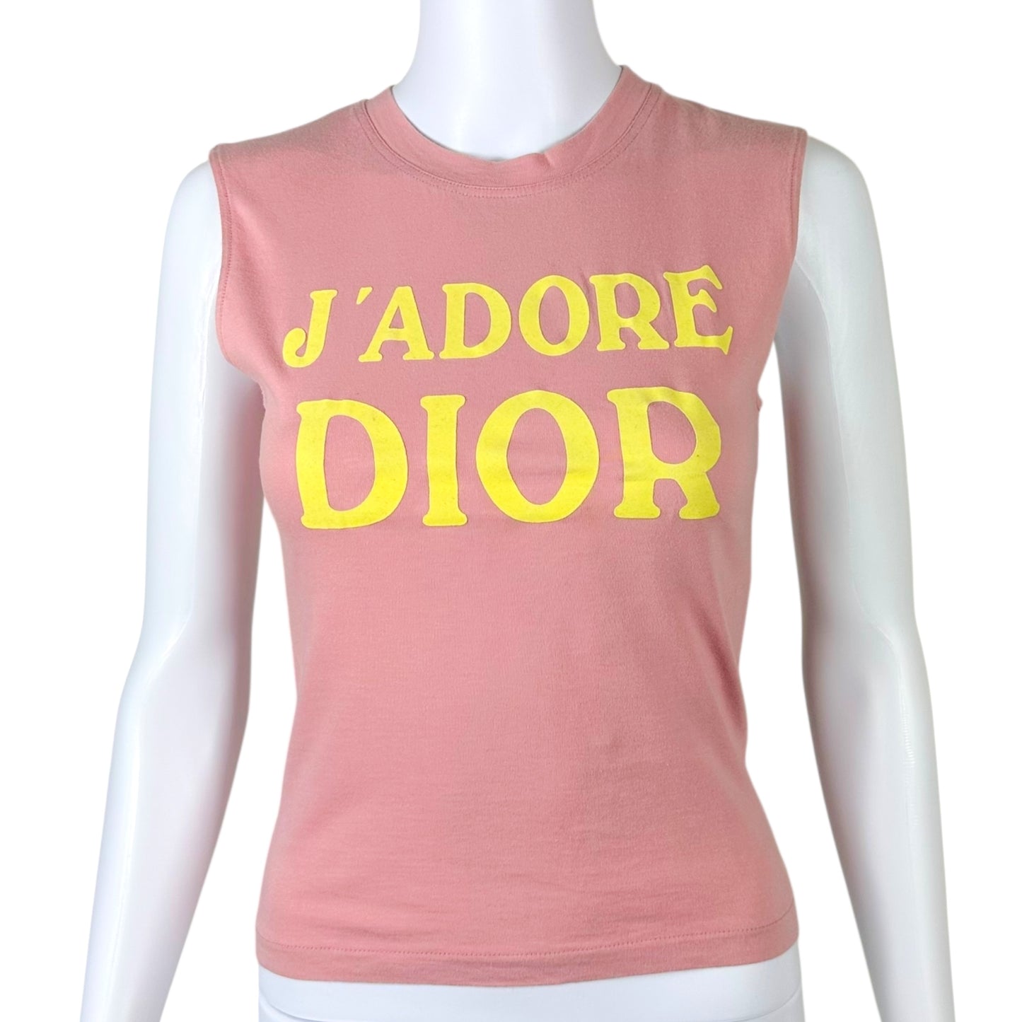 Christian Dior S/S 2002 Pink & Yellow J'Adroe Dior Tank