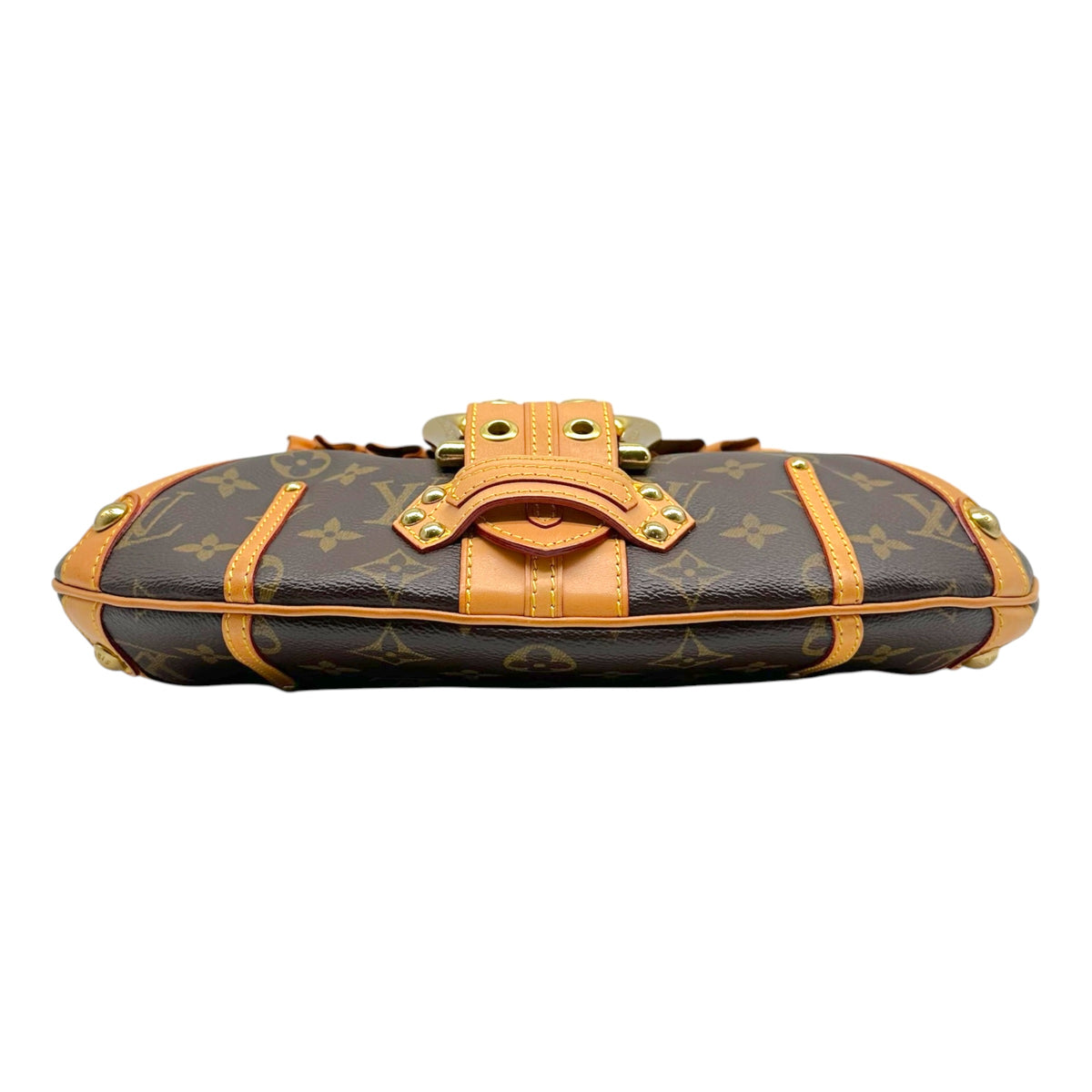 Louis Vuitton Shoulder Bag Classic Monogram Tan Leather