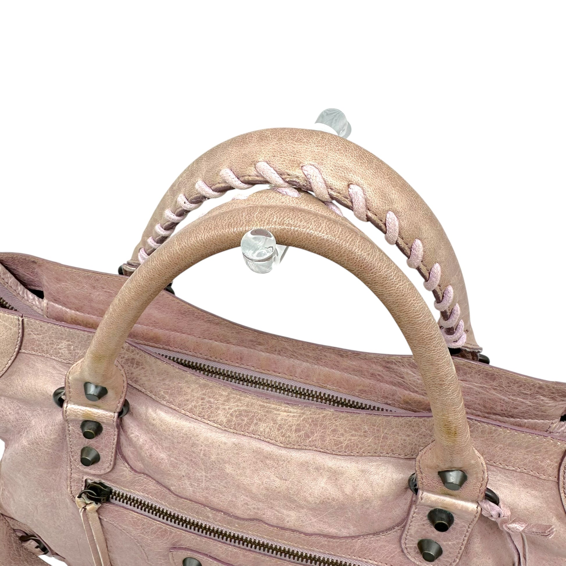 Balenciaga Lavender Leather 2-Way City Bag