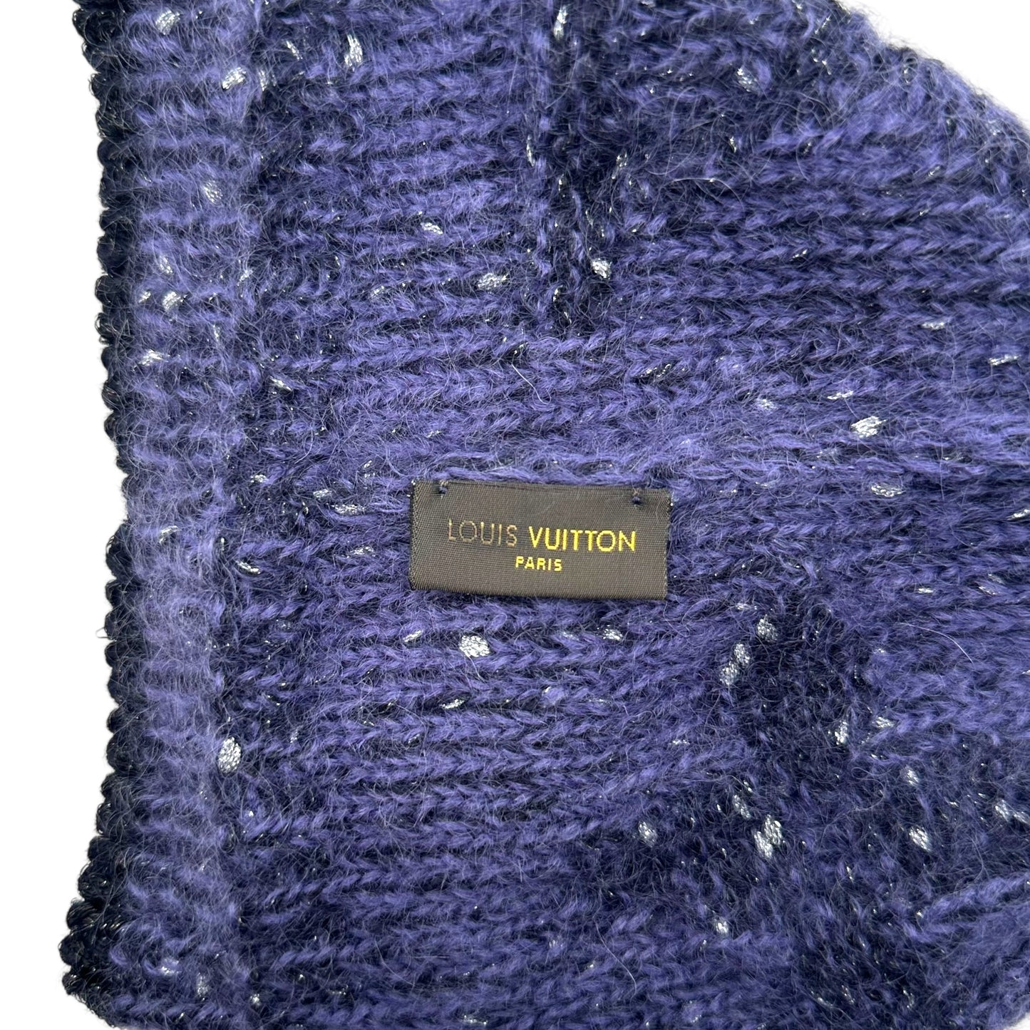Louis Vuitton Purple Sequin Logo Beanie Hat