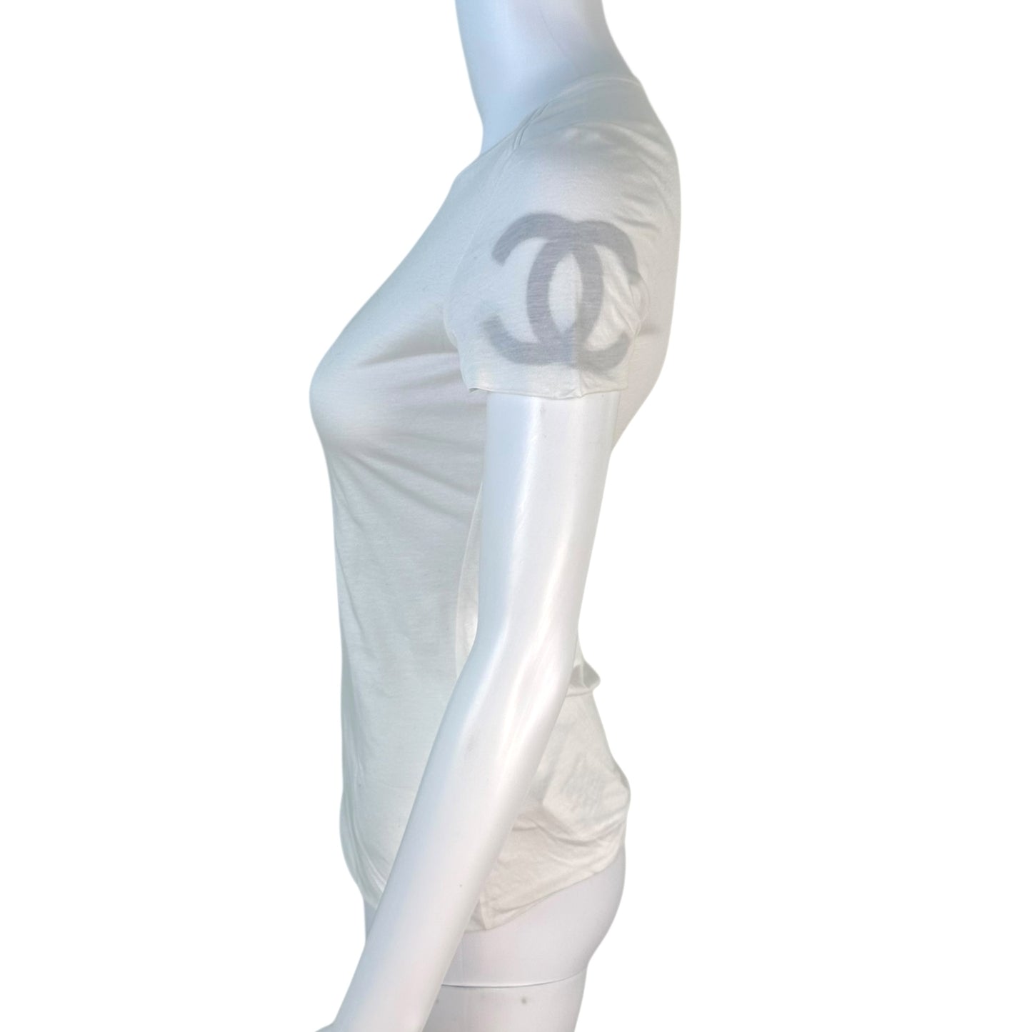 Chanel Sport Spring 2009 White Logo Sleeve T-Shirt