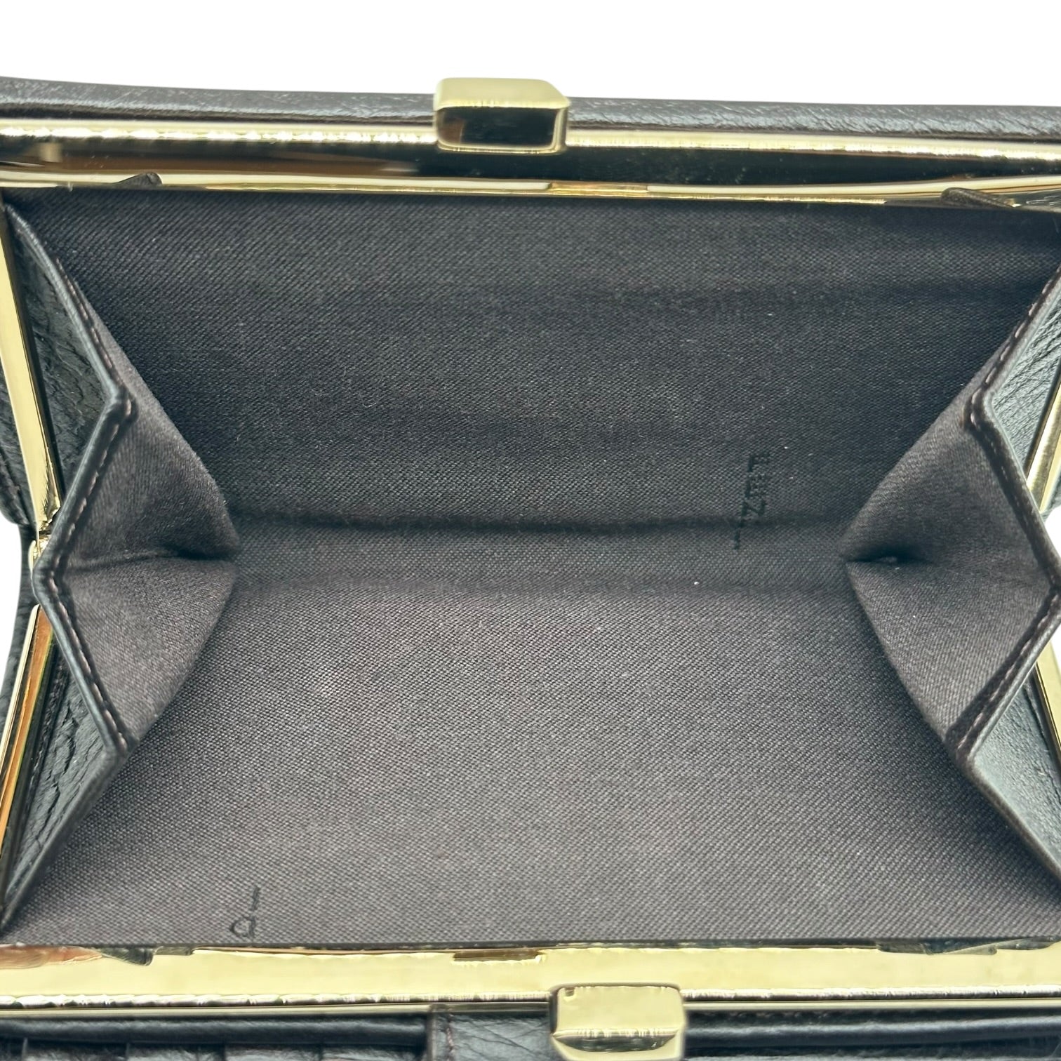 Fendi Brown Zucca Monogram Kisslock Wallet