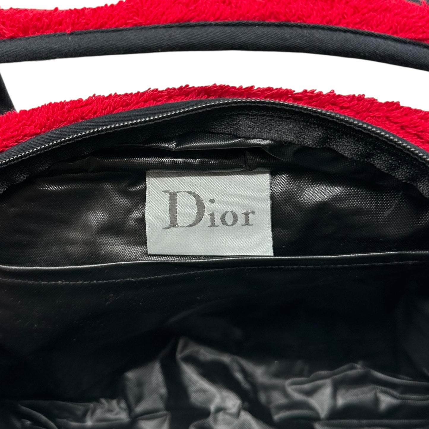 Christian Dior Black & Red J'Adore Dior Terry Mini Bag