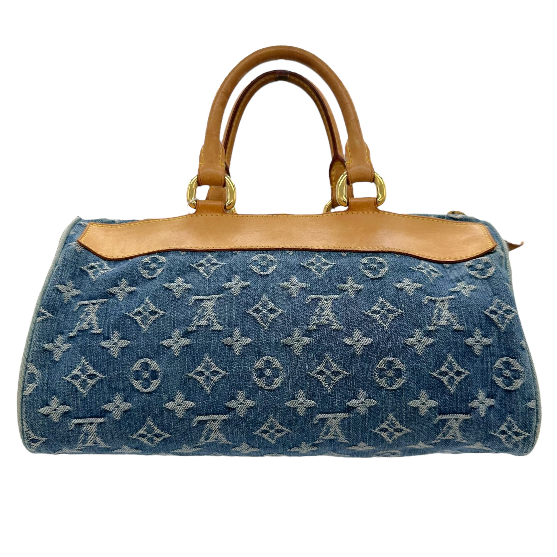 Louis Vuitton Blue Denim Speedy 25 Bag - Outfit Repeater
