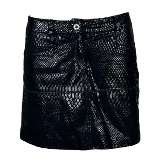 Just Cavalli Roberto Cavalli Faux Sankeskin Black Mini Skirt - Outfit Repeater
