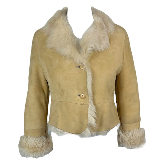 Salvatore Ferragamo Beige Shearling Fur Jacket