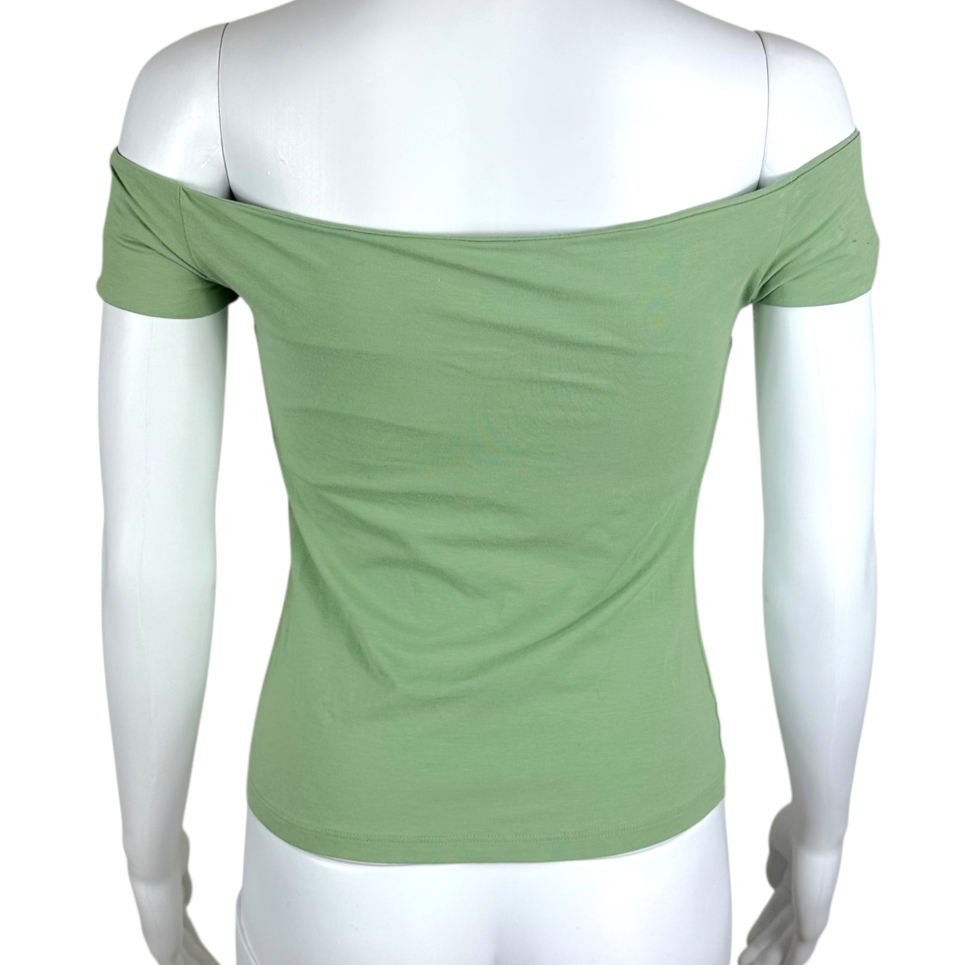 Roberto Cavalli Light Green Off The Shoulder Top - Outfit Repeater