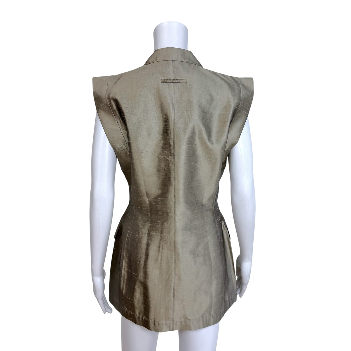 Jean Paul Gaultier Silk Mother of Pearl Blazer Pant Set