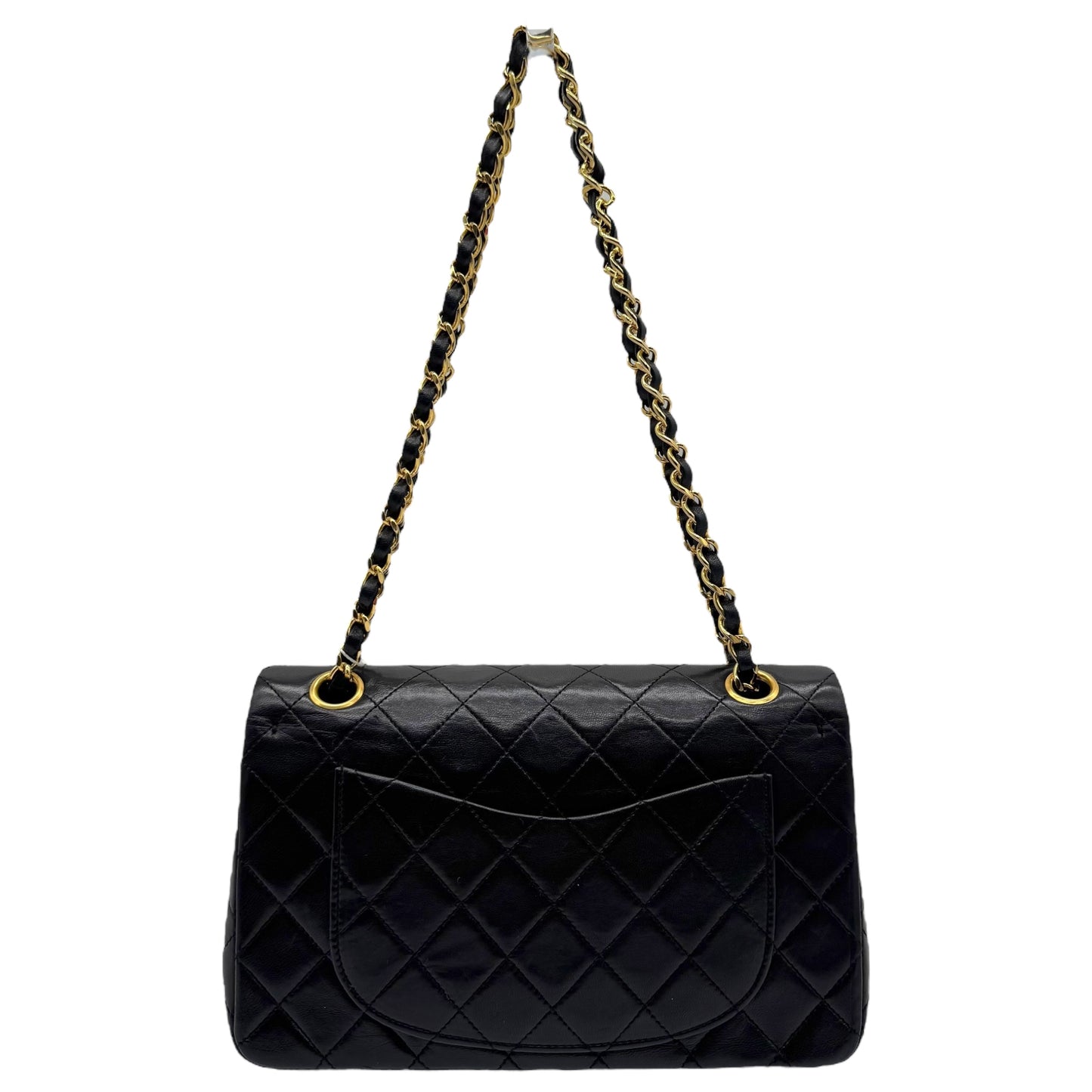 Chanel Black Matelasse Lambskin Small Classic Flap Bag 1989-91 - Outfit Repeater