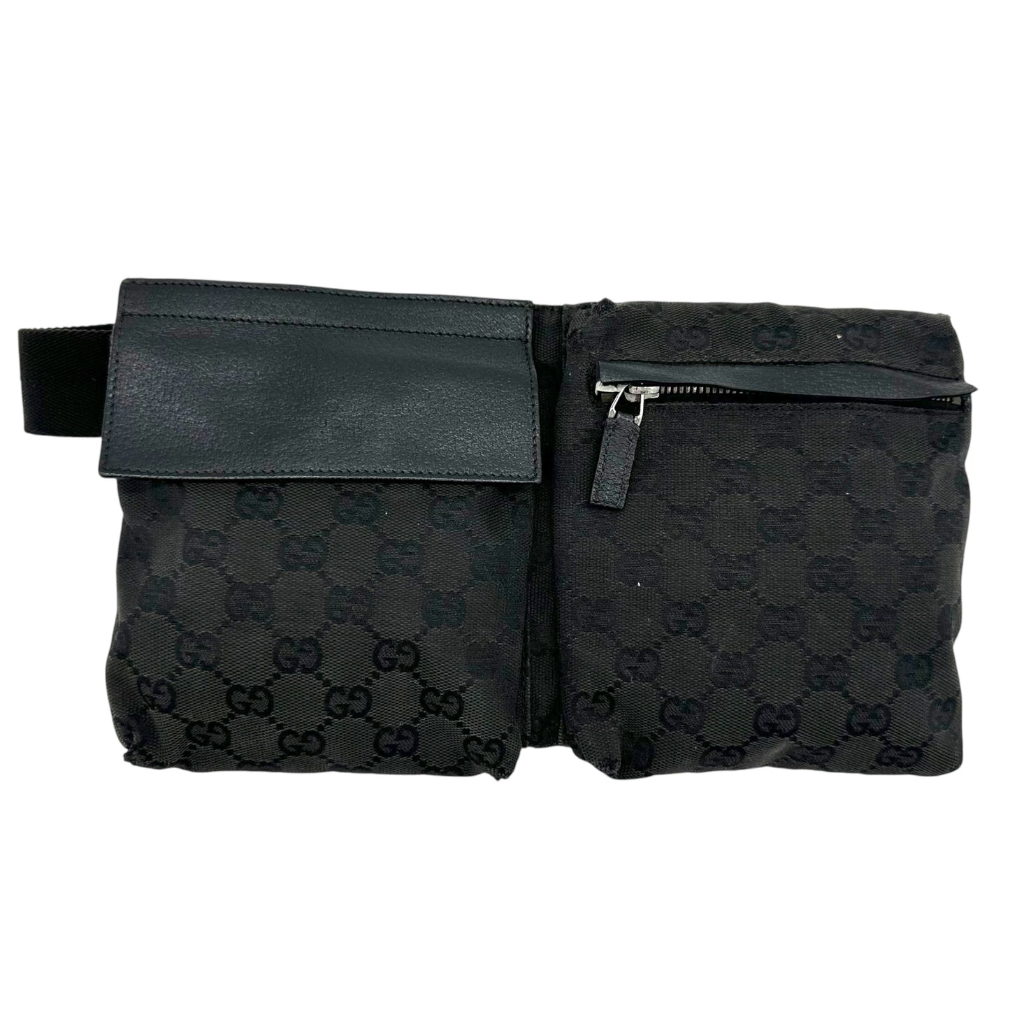 Gucci Black Monogram Canvas Fanny Pack - Outfit Repeater