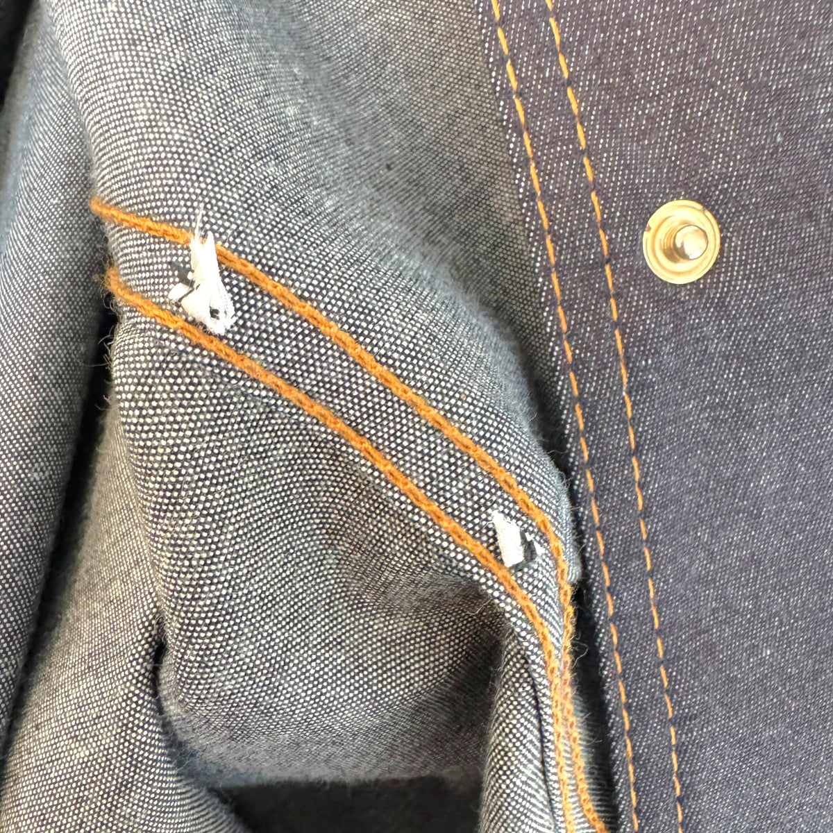 Gucci Denim Button Up Shirt Jacket Dark Wash 1990s