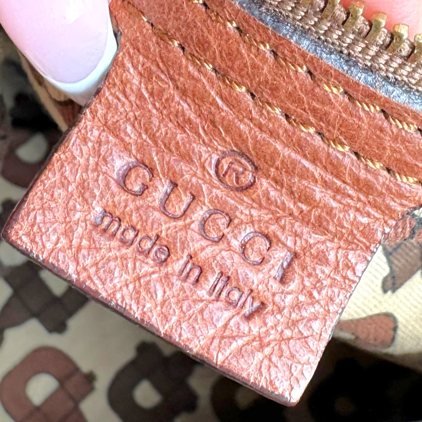 Gucci Brown Leather Guccissima Monogram Indy Bag