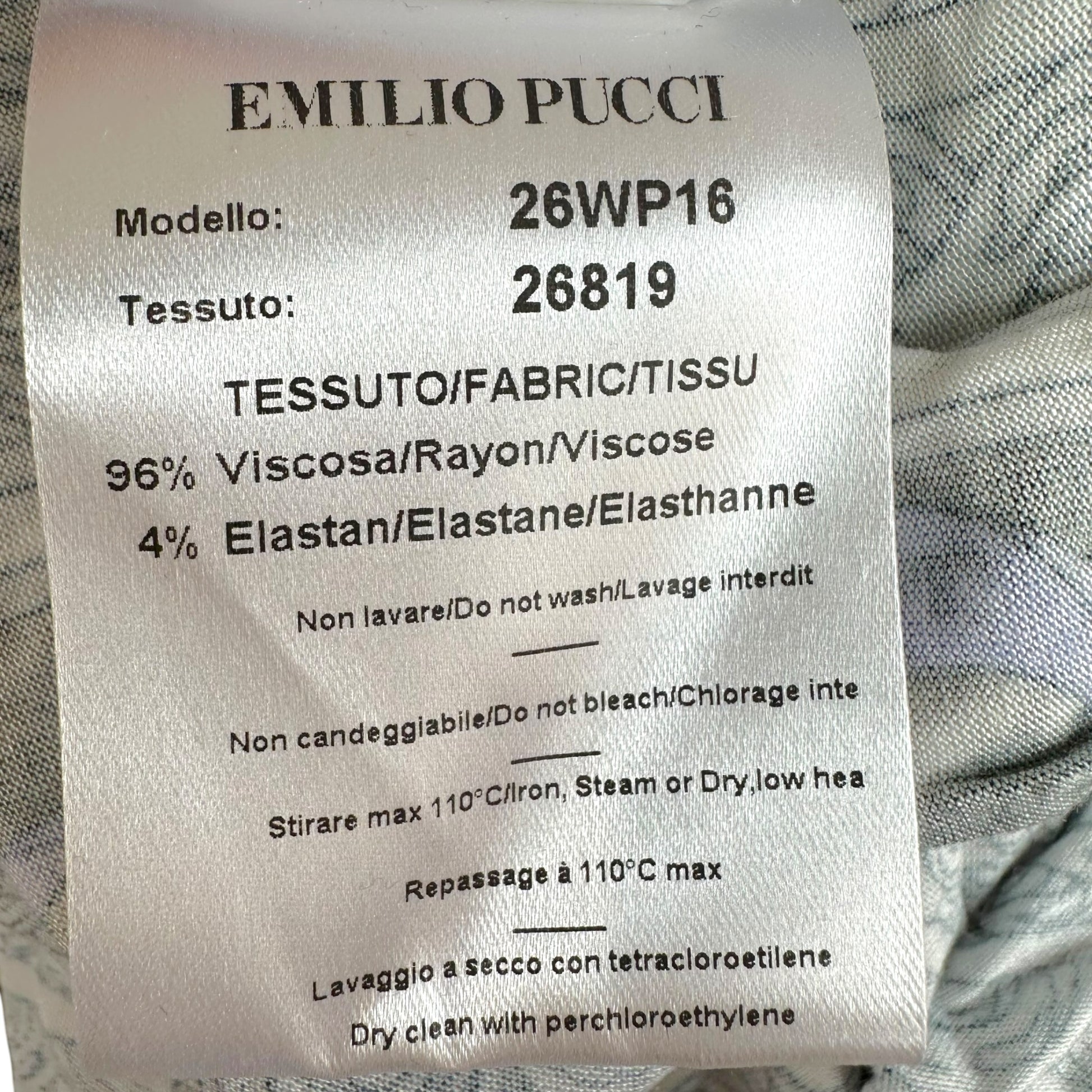 Emilio Pucci Off-Shoulder Dolman Top Blue Gray Multi Print