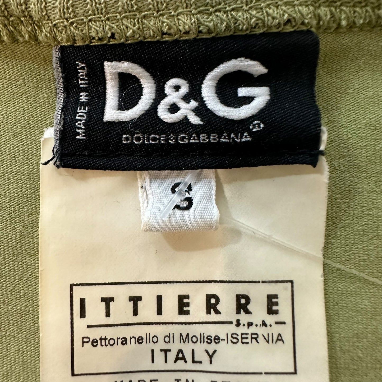 D&G Dolce and Gabbana Green Logo Tank