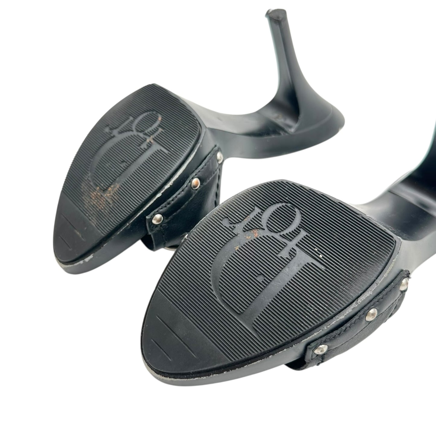 Christian Dior Black Logo Mule Heels