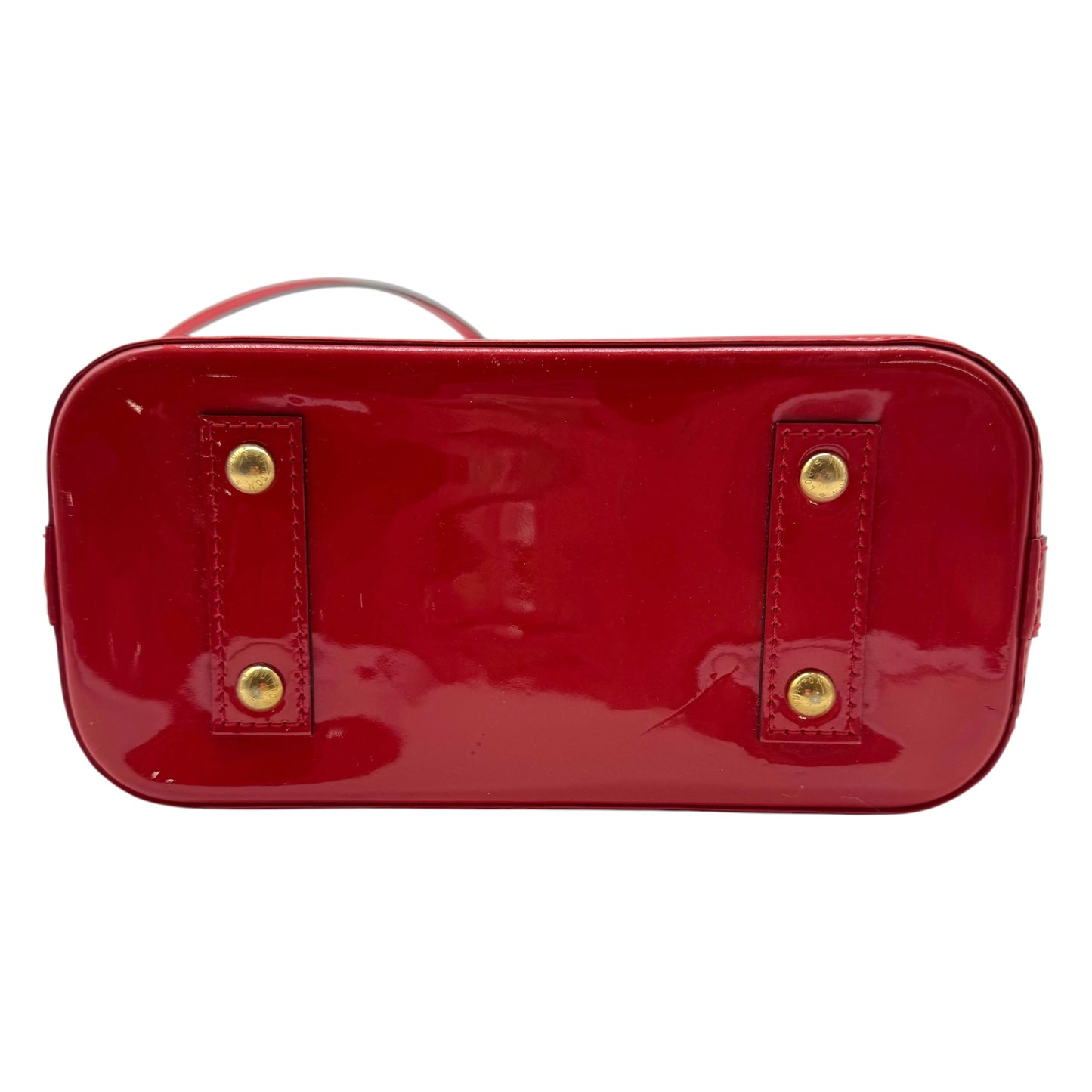 Louis Vuitton Red Patent Vernis Monogram Alma BB 2-Way Bag