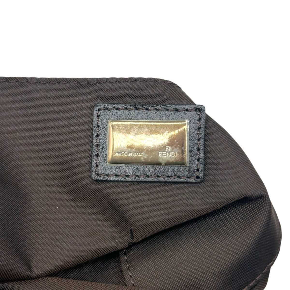 Fendi Small Oyster Bag Black Velour Zucchino Monogram