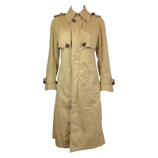Dsquared2 Beige Trench Coat w/ Woven Leather Buttons